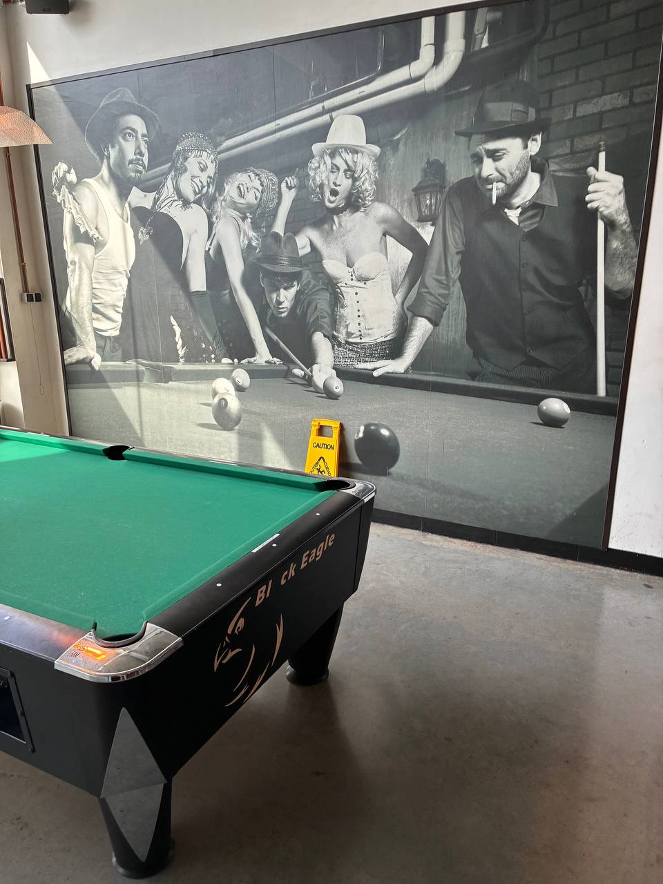 Full size pool table, and people who actually want a game.